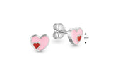 Boucles coeurs en email 684-1721