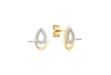 Boucles en vermeil gouttes 684V-1