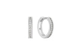 Boucles créoles en argent et zirconiums blanc 685-1122