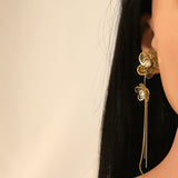 Boucles d'oreilles en acier doré 880J1726