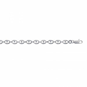 Bracelet en argent maille grain de café 640-884