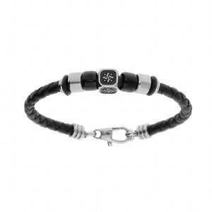 Bracelet enfant en cuir et acier 842E51
