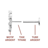 Piercing + zirconium en argent 692-9
