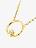 Collier cercle en plaqué or et zirconiums 755z-357