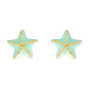 Boucles étoiles de mer enfant en plaqué or
