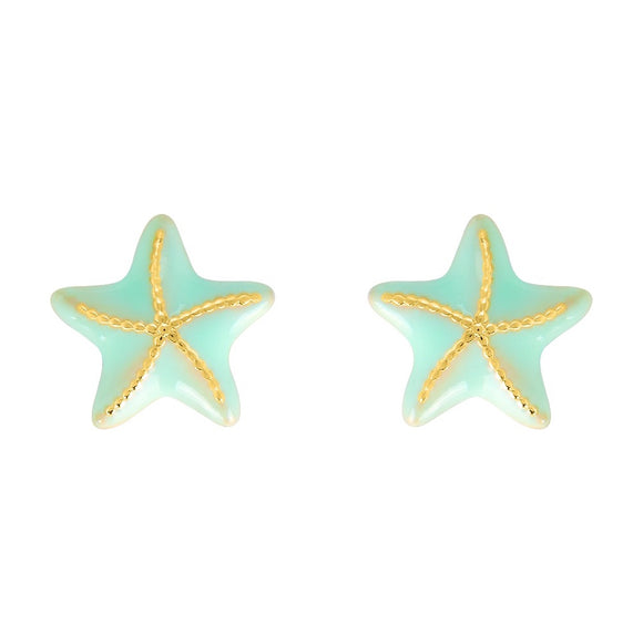 Boucles étoiles de mer enfant en plaqué or