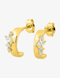 Boucles d'oreilles demi-créoles en plaqué or 780-583