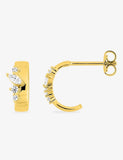 Boucles d'oreilles demi-créoles en plaqué or 780-583