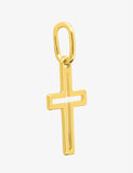 Pendentif croix en plaqué or 762-133