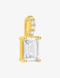 Pendentif en plaqué or + zirconium rectangulaire 764-47