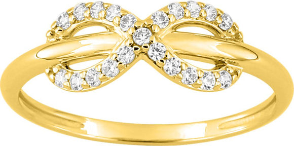 Bague infini en plaqué or 711-405