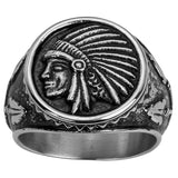 Chevalière Indien en acier