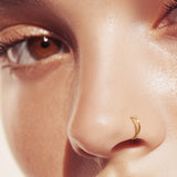 Piercing helix, tragus, daith en acier doré 892-84