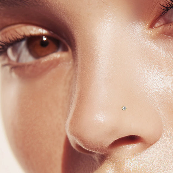 Piercing de nez en acier doré 892-86