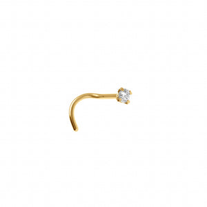 Piercing de nez en acier doré 892-80