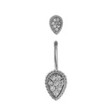 Piercing de nombril en acier goutte