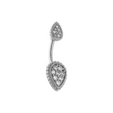 Piercing de nombril en acier goutte