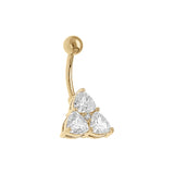 Piercing de nombril en acier doré 892-85
