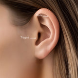 Piercing en acier doré 892-106