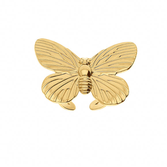 Bague papillon en acier doré 810j547