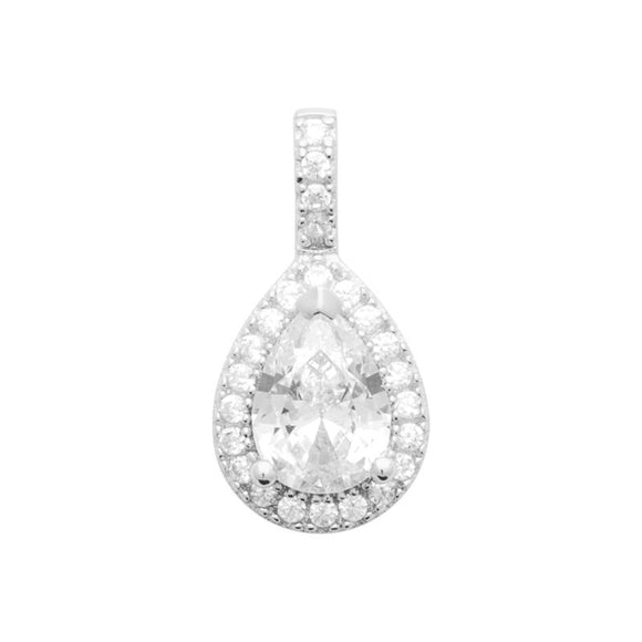 Pendentif en argent + zirconium 664-278