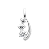 Pendentif en argent + 3 zirconiums 664-285