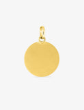 Médaille ronde avec ange en or jaune 18ct 369-348