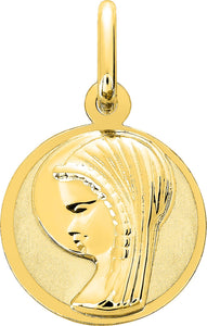 Médaille Vierge Marie en or jaune 18ct 360-357