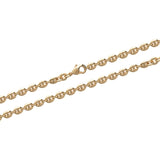 Bracelet en plaqué or maille grain de café