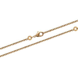 Chaine maille forçat diamantée en plaqué or 1.5 mm