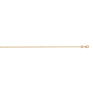 Chaine maille forçat en plaqué or 1.3 mm