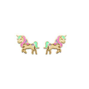 Boucles licorne enfant en plaqué or