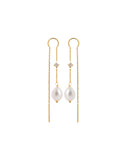 Boucles d'oreilles en plaqué or avec perles 782-997