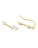 Boucles en plaqué or et zirconiums Vicky 682-2214