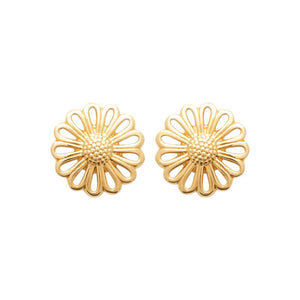 Boucles plaqué or fleurs 784-736