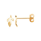 Boucles plaqué or petites feuilles 784-739