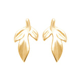 Boucles plaqué or petites feuilles 784-739