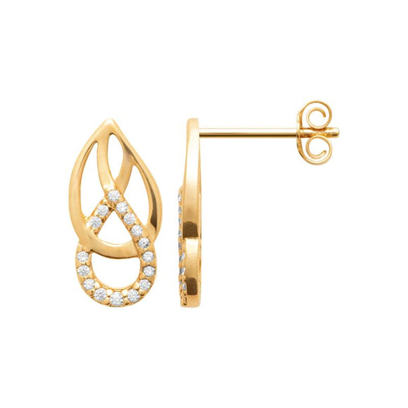 Boucles d'oreilles en plaqué or 784-742