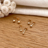 Boucles boules 4mm plaqué or 784-626