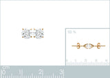 Boucles en plaqué or + zirconium 784-734