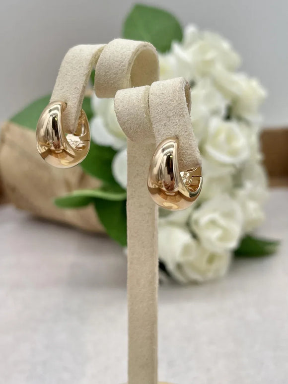 Boucles créoles en plaqué or demi-lune 780-513