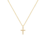 Pendentif croix en plaqué or 762-137