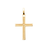 Pendentif croix en plaqué or 762-139