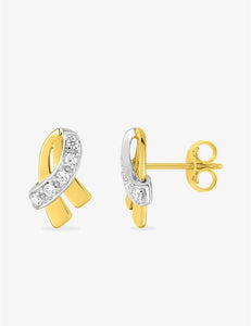 Boucles d'oreilles bicolore 18ct 384-390