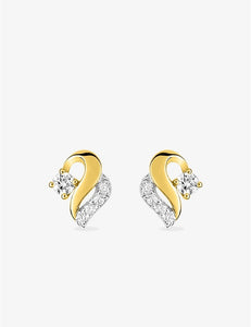 Boucles d'oreilles en or 18 ct et zirconiums 384-456