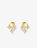 Boucles d'oreilles en or 18 ct et zirconiums 384-456