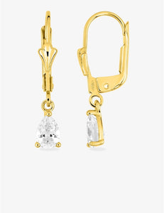 Boucles d'oreilles en or jaune 9ct et zirconiums 482-111