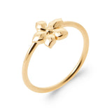 Bague fleur en plaqué or 710-662