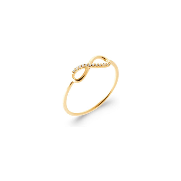 Bague infini en plaqué or 711-377