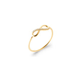 Bague infini en plaqué or 711-377